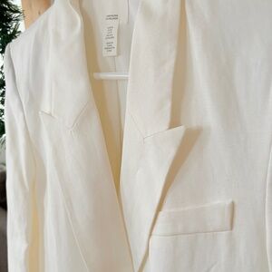 White Linen Blazer